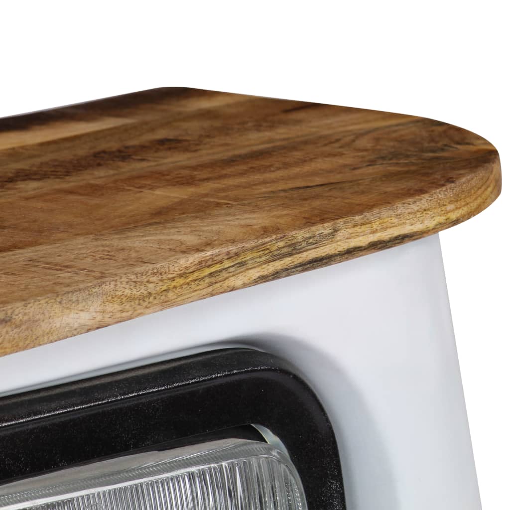 Dressoir vrachtwagen massief mangohout wit is nu te koop bij PeponiXL, paradijselijk wonen!