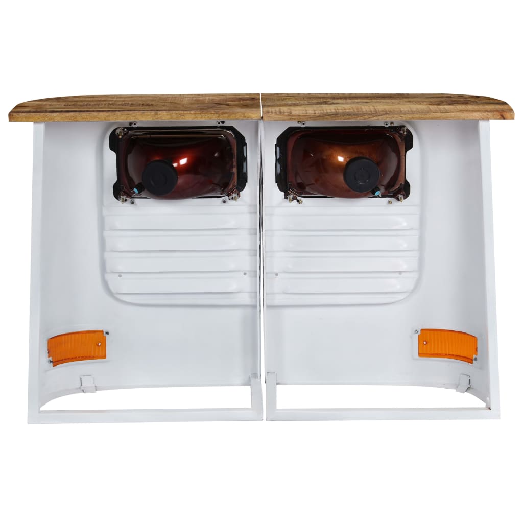 Dressoir vrachtwagen massief mangohout wit is nu te koop bij PeponiXL, paradijselijk wonen!