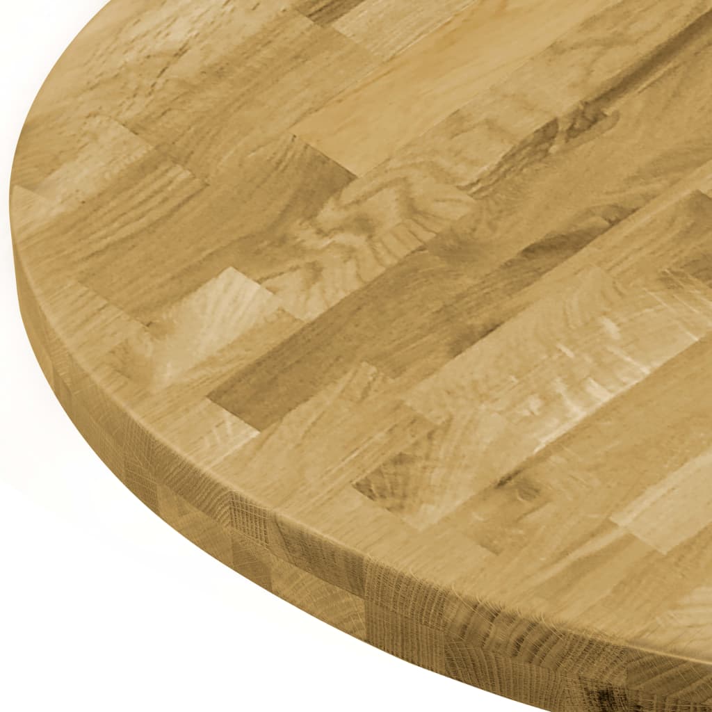Tafelblad rond 44 mm 400 mm massief eikenhout is nu te koop bij PeponiXL, paradijselijk wonen!