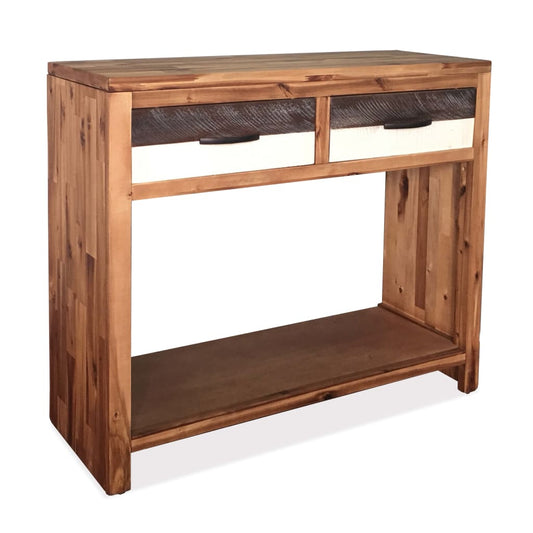 Wandtafel 86x30x75 cm massief acaciahout is nu te koop bij PeponiXL, paradijselijk wonen!