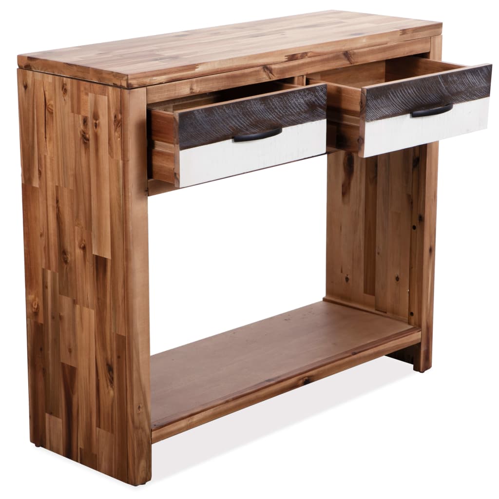 Wandtafel 86x30x75 cm massief acaciahout is nu te koop bij PeponiXL, paradijselijk wonen!