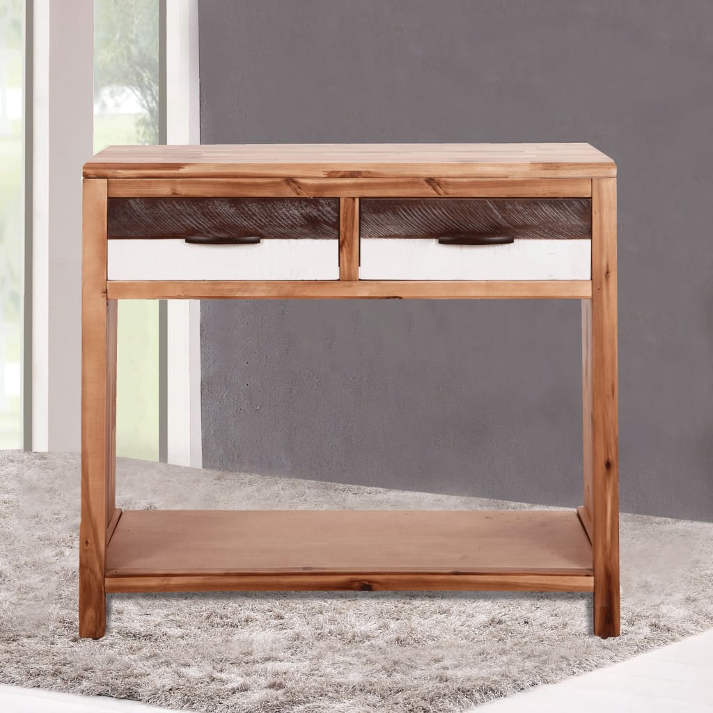 Wandtafel 86x30x75 cm massief acaciahout is nu te koop bij PeponiXL, paradijselijk wonen!