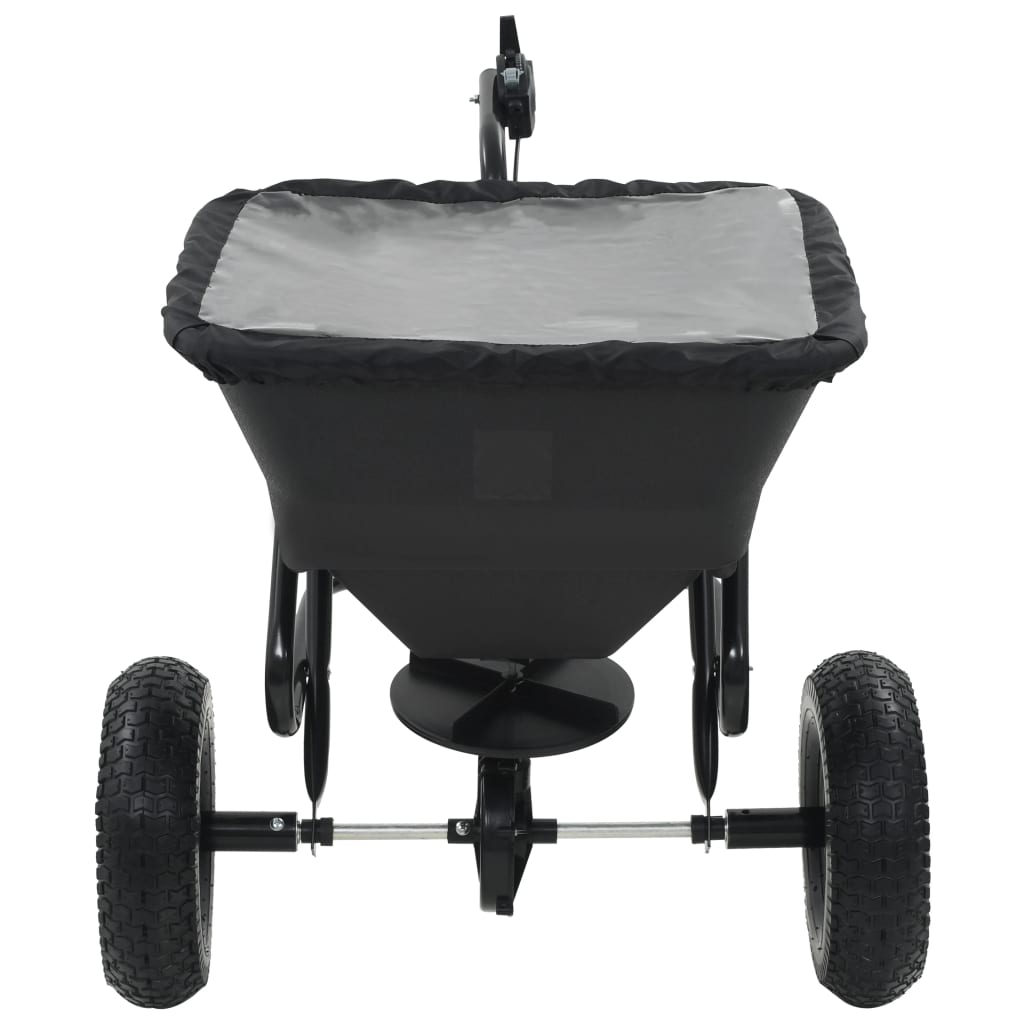Strooiwagen sleepmodel 45 L 125x74x79 cm PVC en staal is nu te koop bij PeponiXL, paradijselijk wonen!