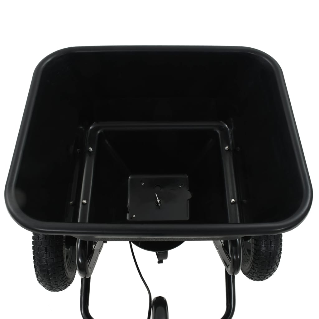 Strooiwagen sleepmodel 45 L 125x74x79 cm PVC en staal is nu te koop bij PeponiXL, paradijselijk wonen!