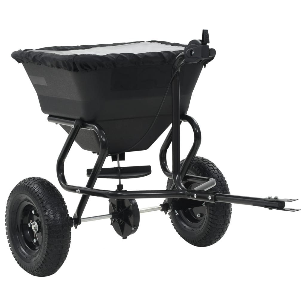 Strooiwagen sleepmodel 45 L 125x74x79 cm PVC en staal is nu te koop bij PeponiXL, paradijselijk wonen!