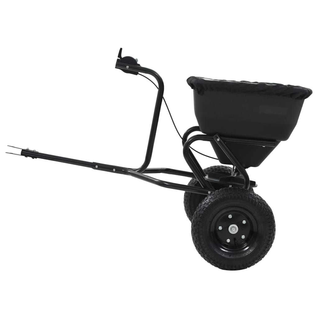 Strooiwagen sleepmodel 45 L 125x74x79 cm PVC en staal is nu te koop bij PeponiXL, paradijselijk wonen!