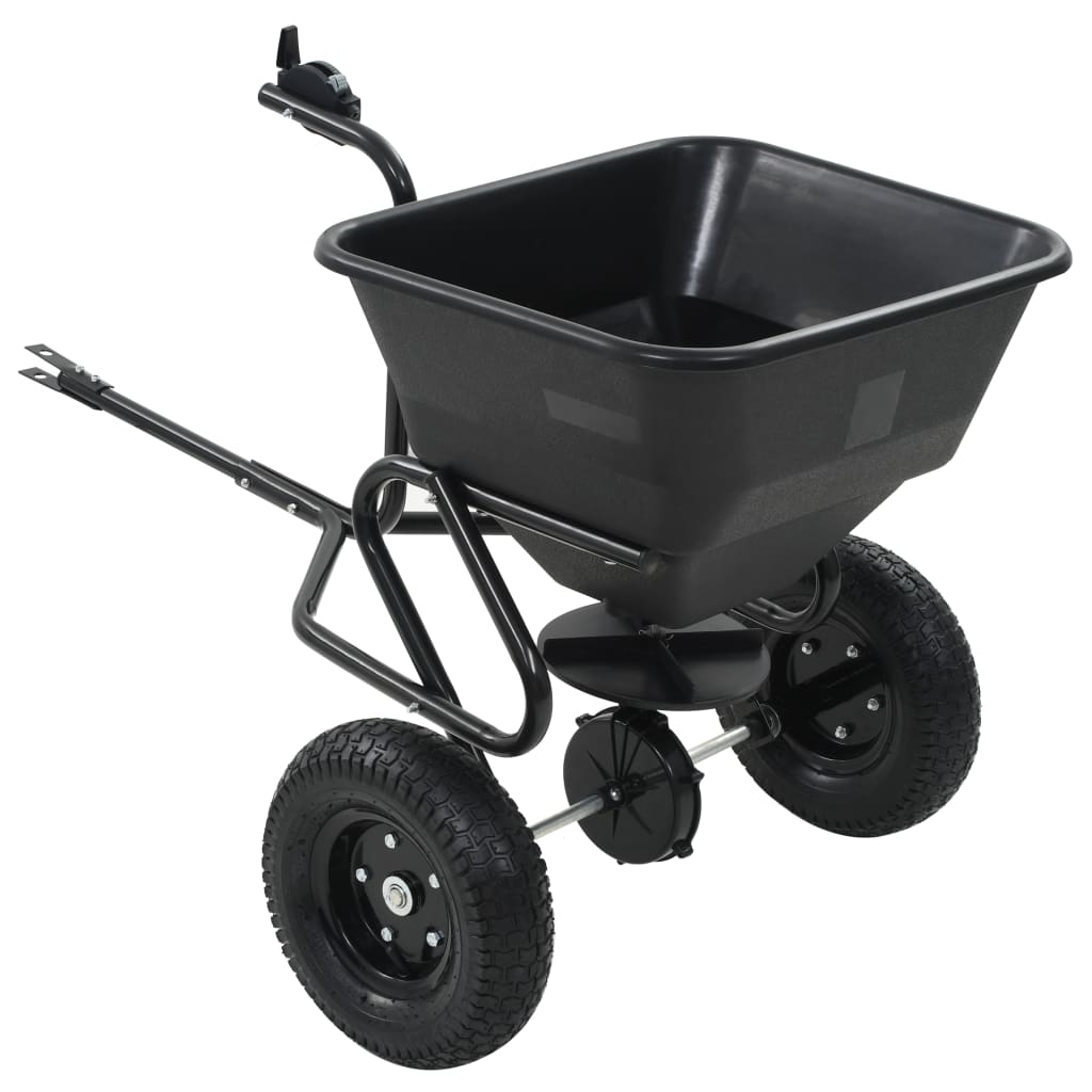 Strooiwagen sleepmodel 45 L 125x74x79 cm PVC en staal is nu te koop bij PeponiXL, paradijselijk wonen!