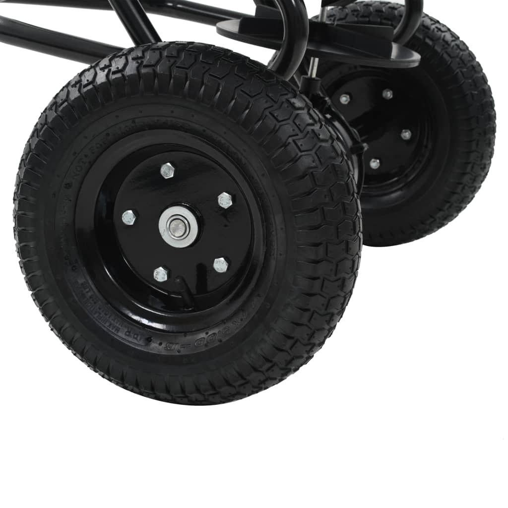 Strooiwagen sleepmodel 45 L 125x74x79 cm PVC en staal is nu te koop bij PeponiXL, paradijselijk wonen!