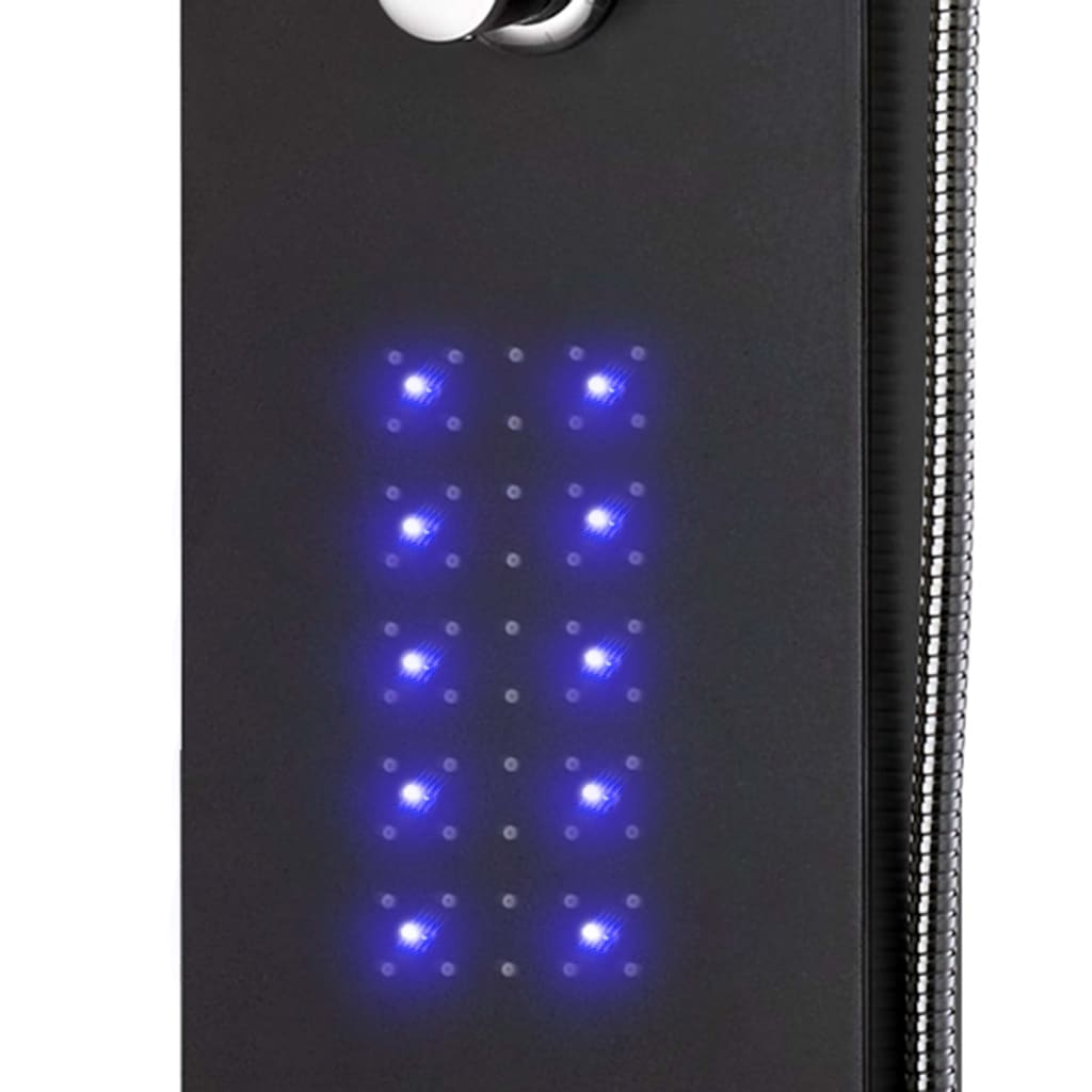 Douchepaneel 20x44x130 cm aluminium zwart is nu te koop bij PeponiXL, paradijselijk wonen!