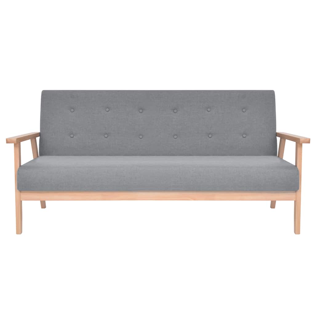 Bankstel stof lichtgrijs 2-delig is nu te koop bij PeponiXL, paradijselijk wonen!