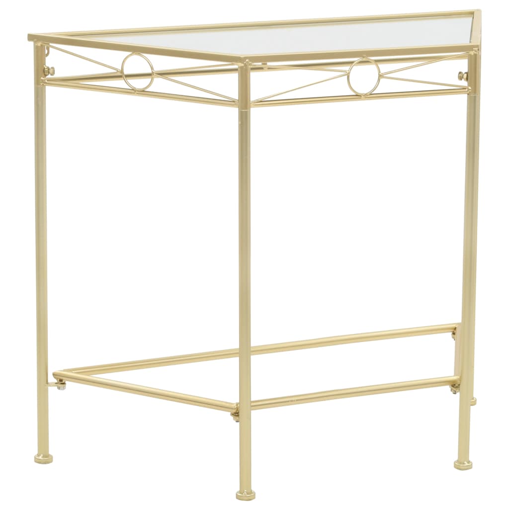 Bijzettafel in vintage stijl 87x34x73 cm metaal goud is nu te koop bij PeponiXL, paradijselijk wonen!