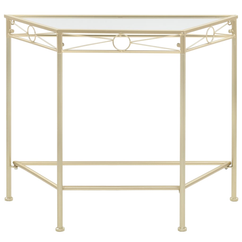 Bijzettafel in vintage stijl 87x34x73 cm metaal goud is nu te koop bij PeponiXL, paradijselijk wonen!