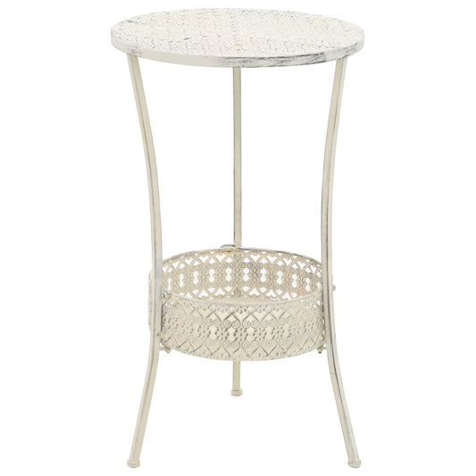 Bistrotafel vintage stijl rond 40x70 cm metaal wit is nu te koop bij PeponiXL, paradijselijk wonen!