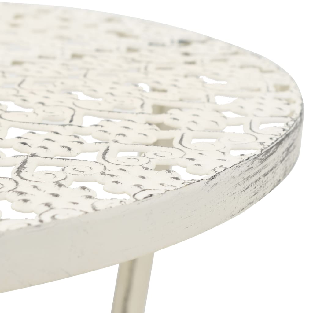 Bistrotafel vintage stijl rond 40x70 cm metaal wit is nu te koop bij PeponiXL, paradijselijk wonen!