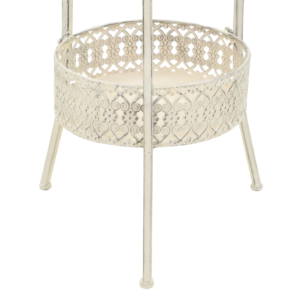 Bistrotafel vintage stijl rond 40x70 cm metaal wit is nu te koop bij PeponiXL, paradijselijk wonen!