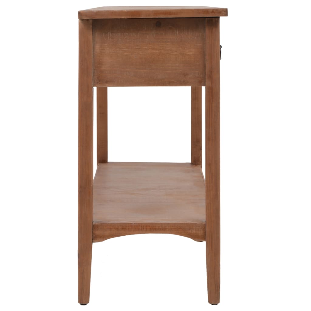 Wandtafel 126x40x77,5 cm massief vurenhout bruin is nu te koop bij PeponiXL, paradijselijk wonen!