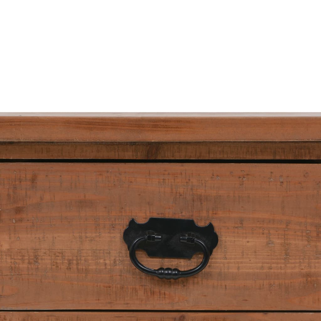 Wandtafel 126x40x77,5 cm massief vurenhout bruin is nu te koop bij PeponiXL, paradijselijk wonen!