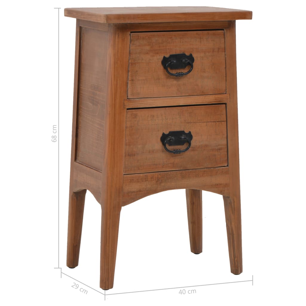 Nachtkastje 40x29x68 cm massief vurenhout bruin is nu te koop bij PeponiXL, paradijselijk wonen!