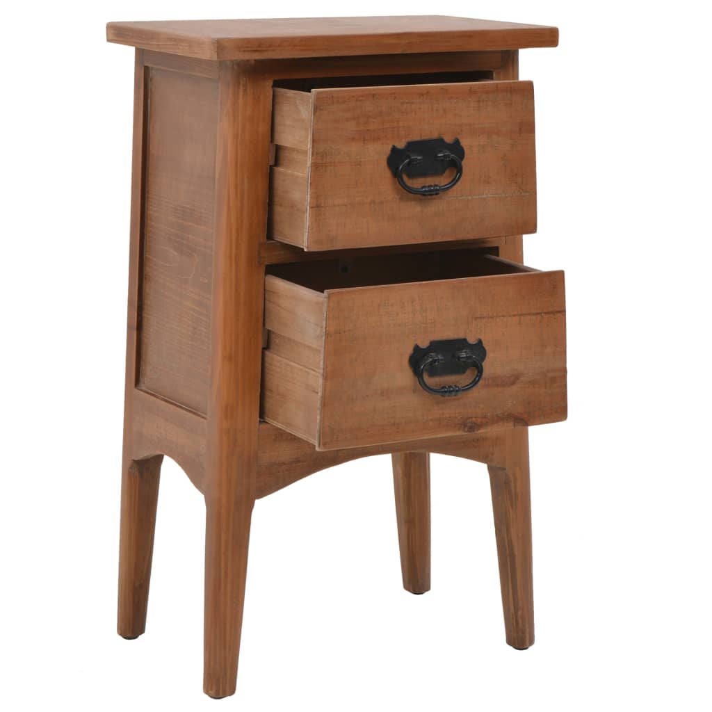Nachtkastje 40x29x68 cm massief vurenhout bruin is nu te koop bij PeponiXL, paradijselijk wonen!