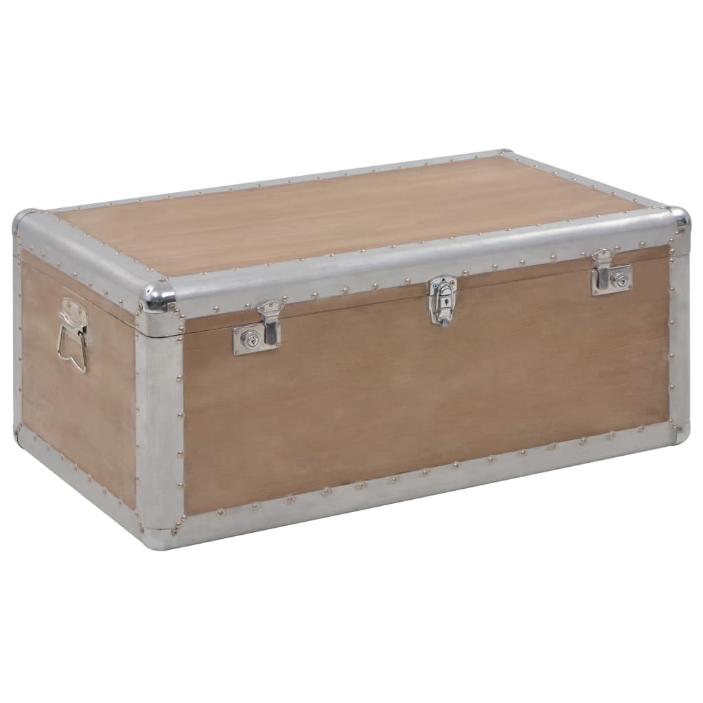 Opbergkist 91x52x40 cm massief vurenhout bruin is nu te koop bij PeponiXL, paradijselijk wonen!