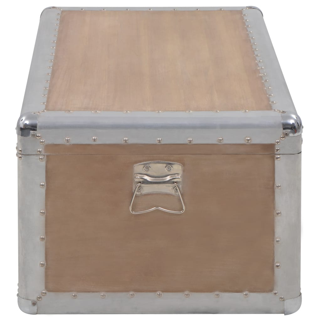 Opbergkist 91x52x40 cm massief vurenhout bruin is nu te koop bij PeponiXL, paradijselijk wonen!
