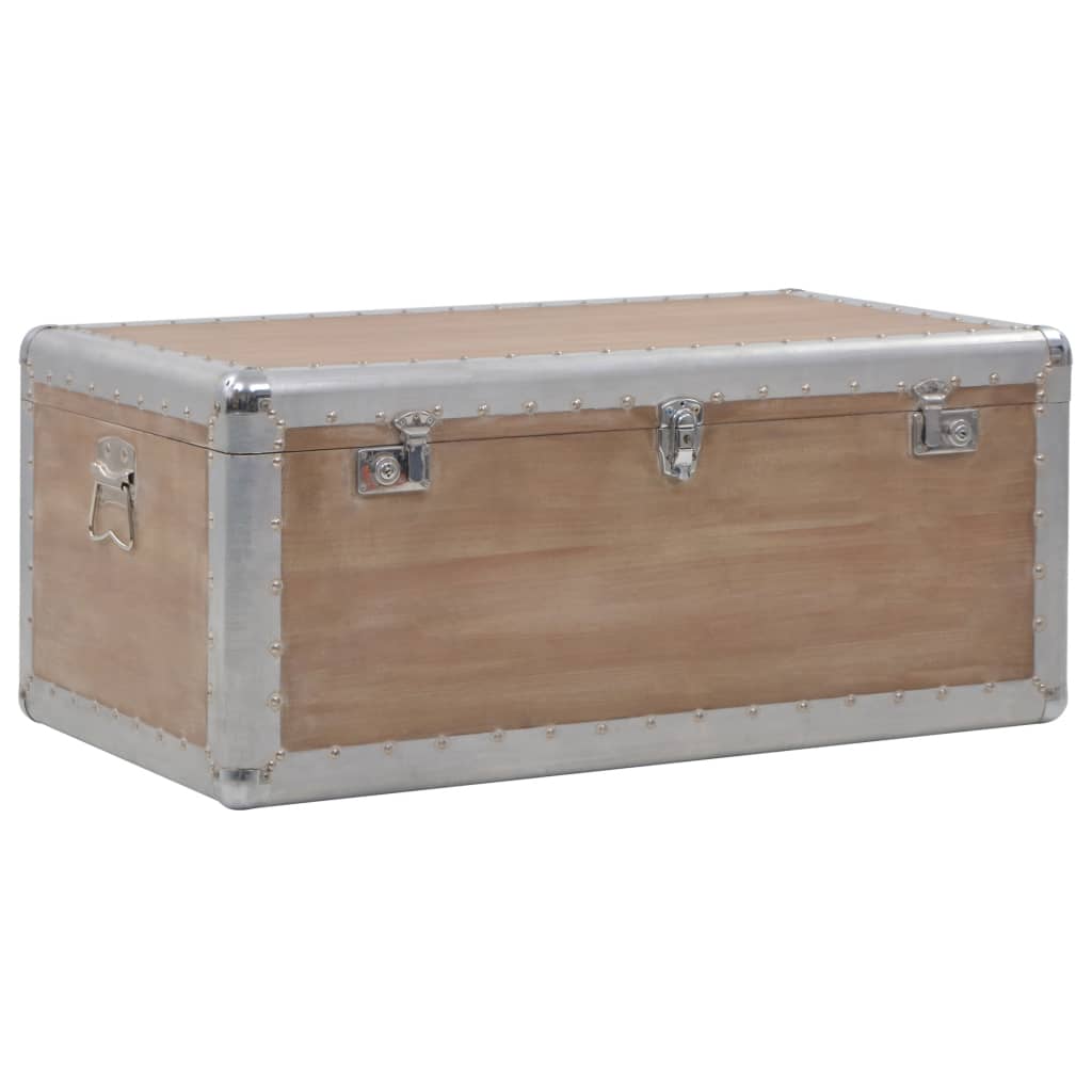 Opbergkist 91x52x40 cm massief vurenhout bruin is nu te koop bij PeponiXL, paradijselijk wonen!