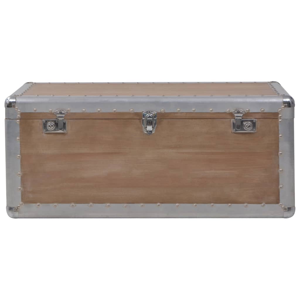 Opbergkist 91x52x40 cm massief vurenhout bruin is nu te koop bij PeponiXL, paradijselijk wonen!