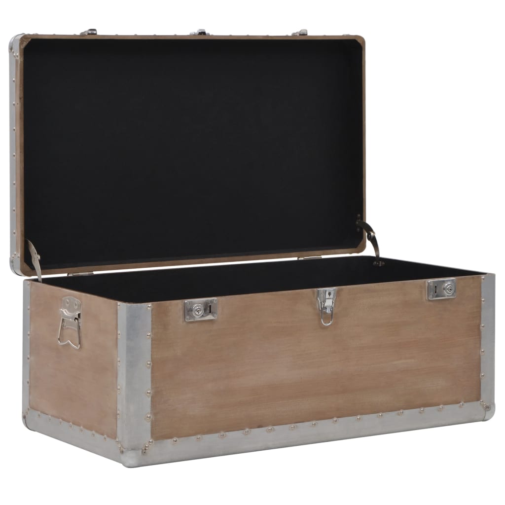 Opbergkist 91x52x40 cm massief vurenhout bruin is nu te koop bij PeponiXL, paradijselijk wonen!