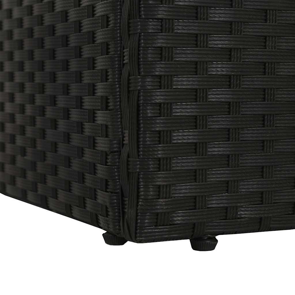 Tuinbed 195x60 cm poly rattan zwart is nu te koop bij PeponiXL, paradijselijk wonen!