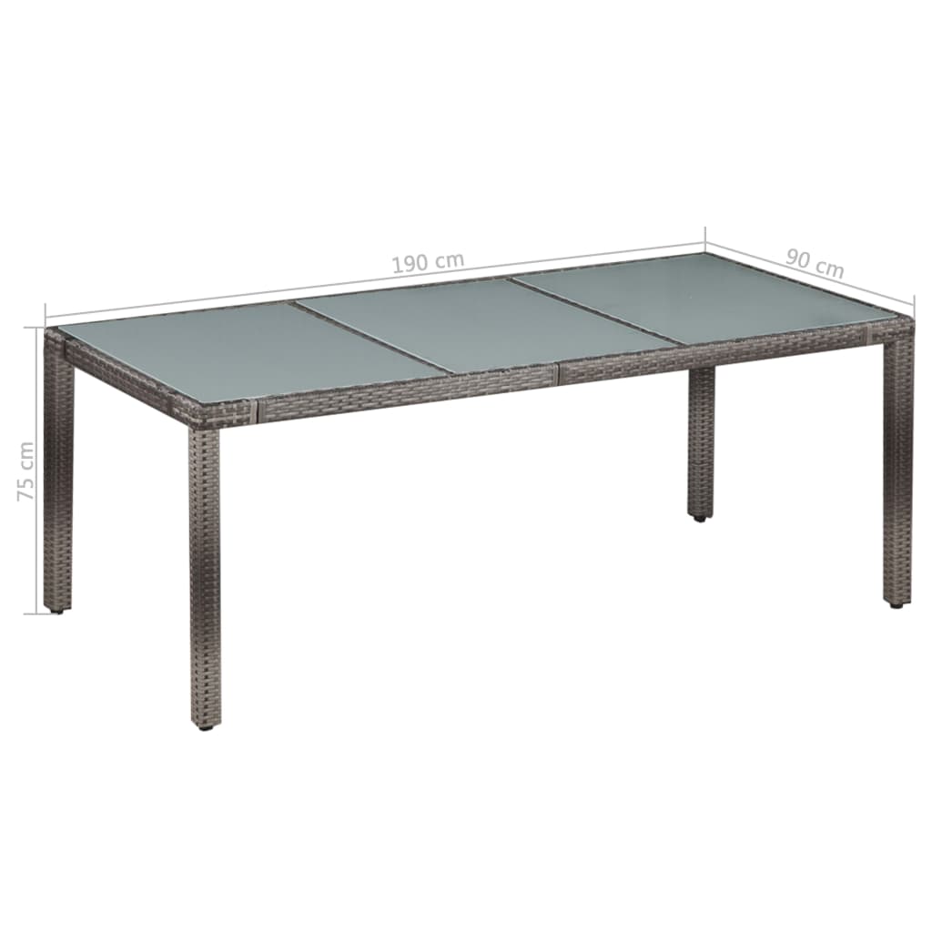 9-delige Tuinset met kussens poly rattan grijs is nu te koop bij PeponiXL, paradijselijk wonen!
