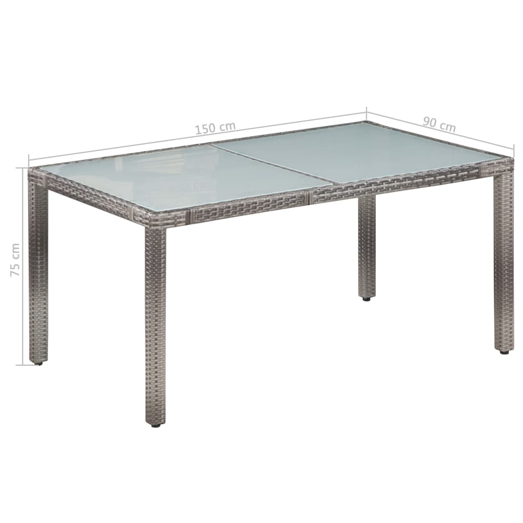 7-delige Tuinset met kussens poly rattan grijs is nu te koop bij PeponiXL, paradijselijk wonen!