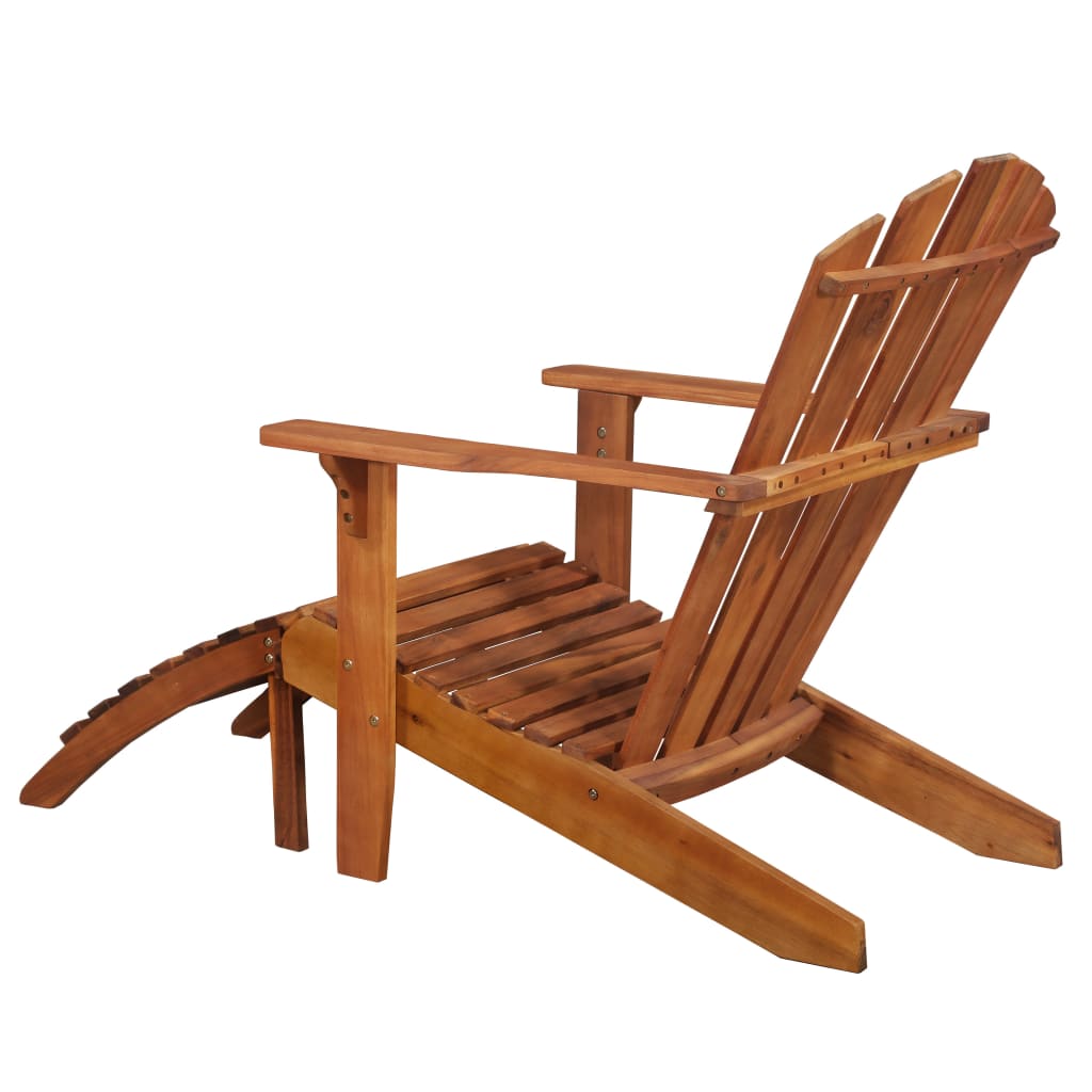 Adirondack tuinstoel met voetensteun massief acaciahout is nu te koop bij PeponiXL, paradijselijk wonen!