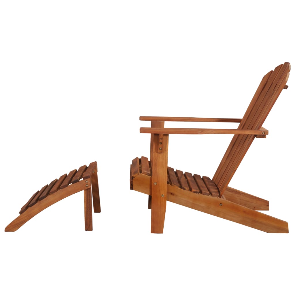 Adirondack tuinstoel met voetensteun massief acaciahout is nu te koop bij PeponiXL, paradijselijk wonen!
