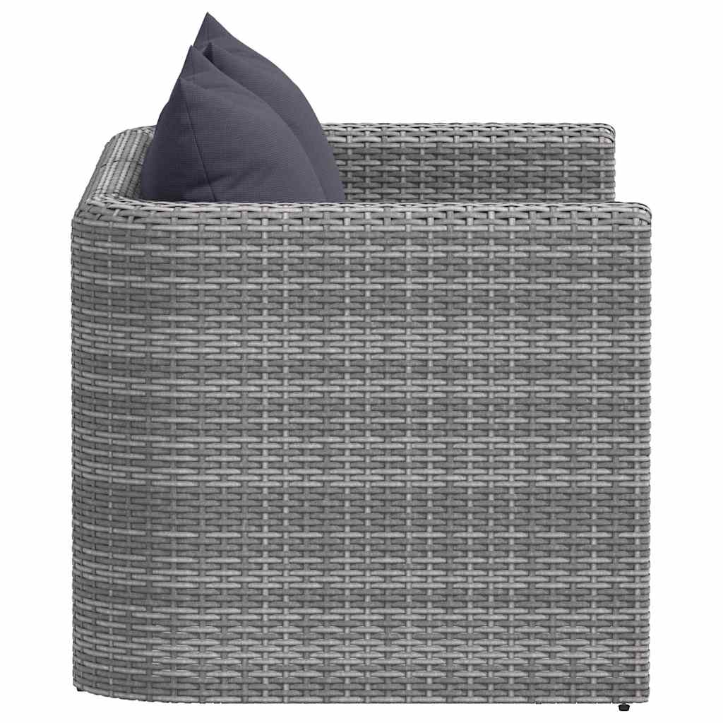Tuinhoekbanken 2 st poly rattan grijs is nu te koop bij PeponiXL, paradijselijk wonen!