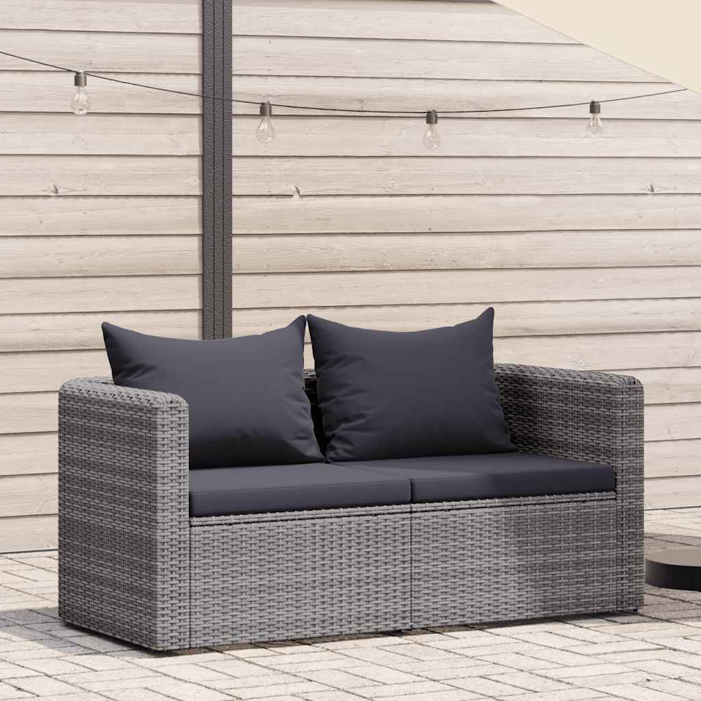 Tuinhoekbanken 2 st poly rattan grijs is nu te koop bij PeponiXL, paradijselijk wonen!