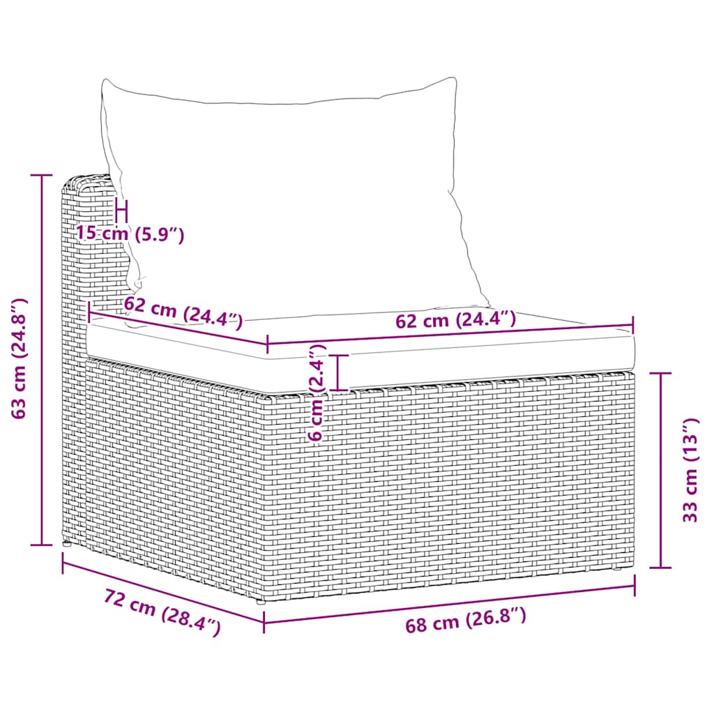 4-delige Loungeset met kussens poly rattan grijs is nu te koop bij PeponiXL, paradijselijk wonen!