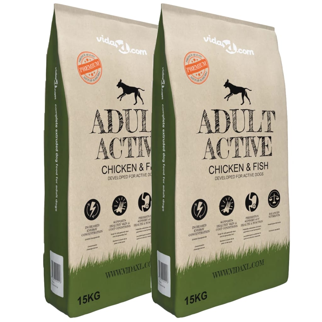 Premium hondenvoer droog Adult Active Chicken & Fish 30kg 2 st is nu te koop bij PeponiXL, paradijselijk wonen!