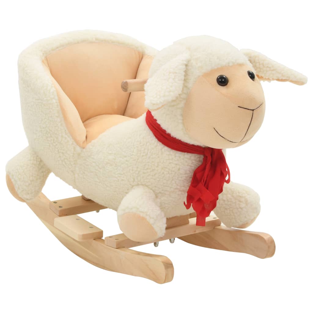 Hobbeldier schaap met rugleuning 60x32x50 cm pluche wit is nu te koop bij PeponiXL, paradijselijk wonen!