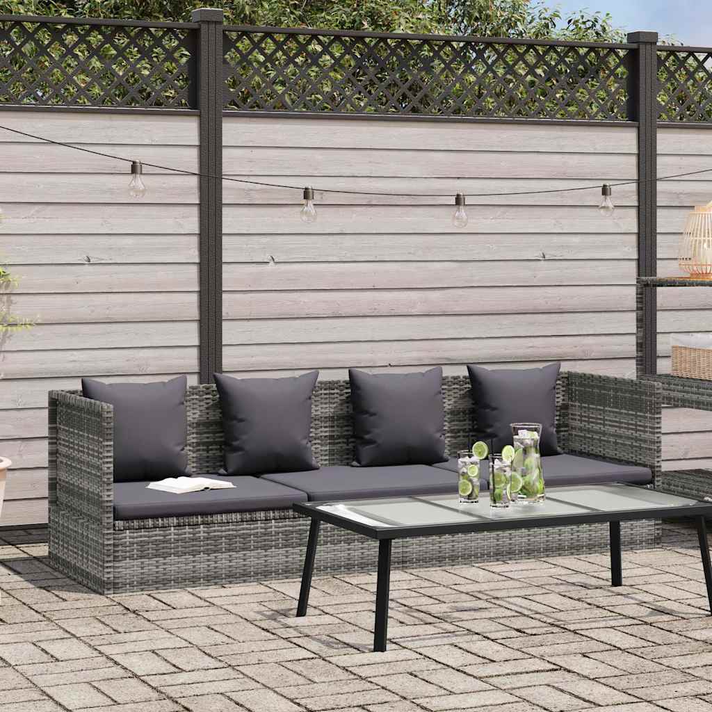 Tuinbed 200x60 cm poly rattan grijs is nu te koop bij PeponiXL, paradijselijk wonen!