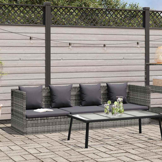Tuinbed 200x60 cm poly rattan grijs is nu te koop bij PeponiXL, paradijselijk wonen!