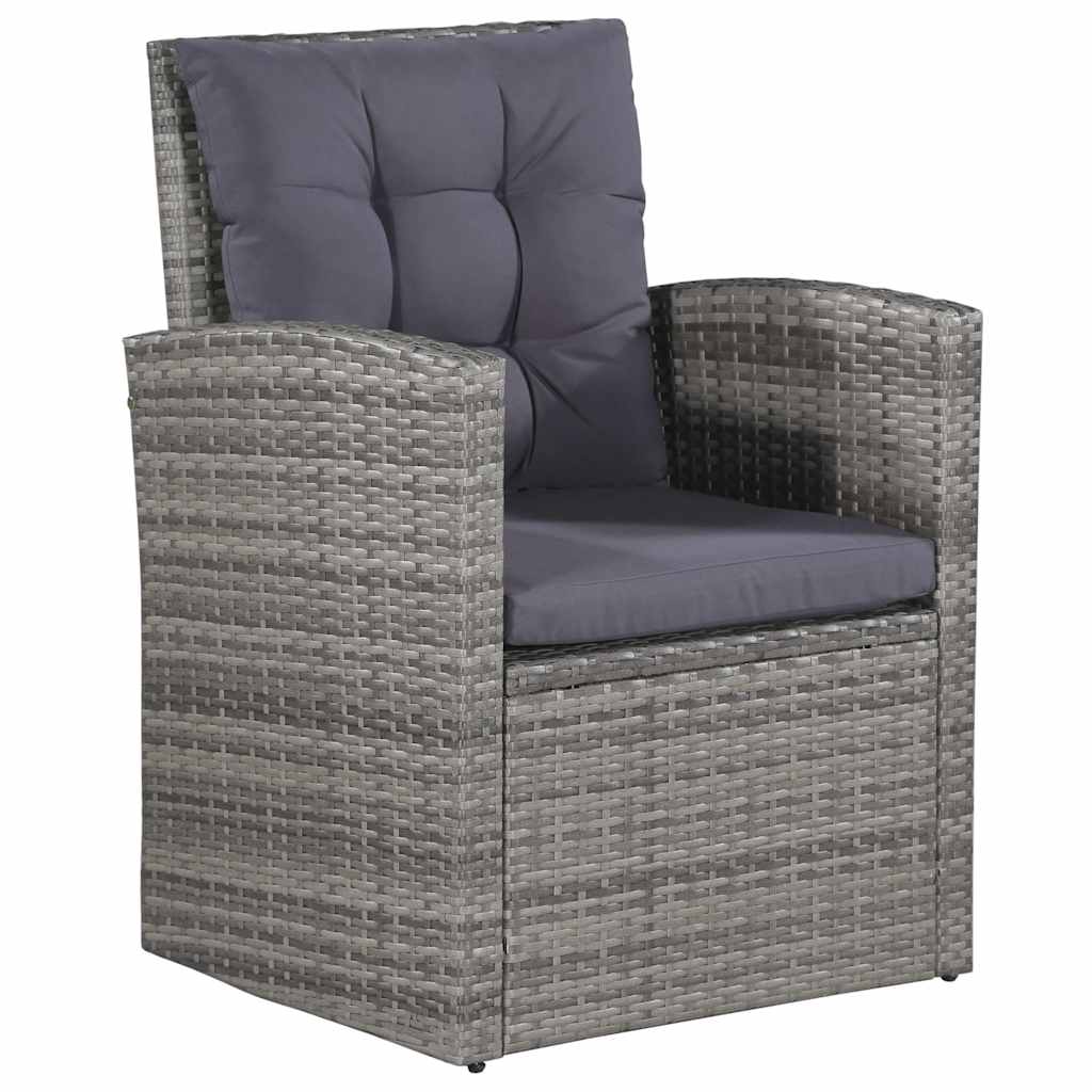 6-delige Loungeset met kussens poly rattan grijs is nu te koop bij PeponiXL, paradijselijk wonen!