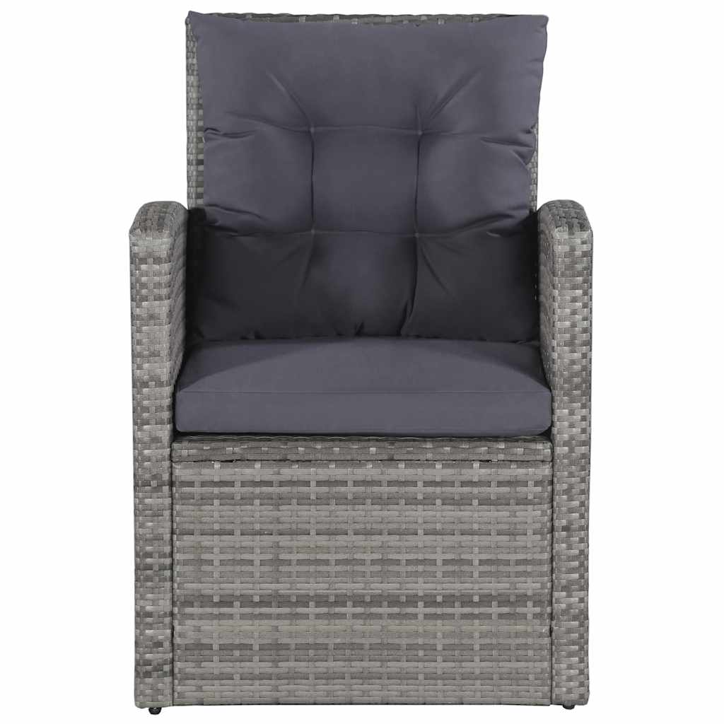 6-delige Loungeset met kussens poly rattan grijs is nu te koop bij PeponiXL, paradijselijk wonen!