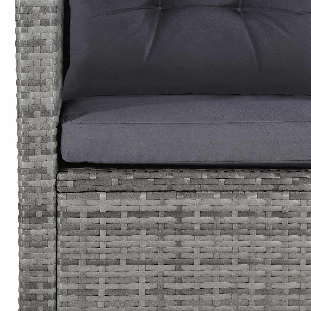 6-delige Loungeset met kussens poly rattan grijs is nu te koop bij PeponiXL, paradijselijk wonen!