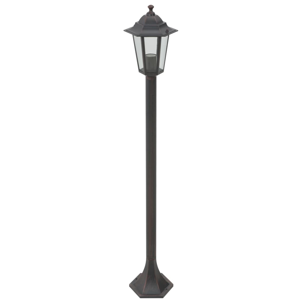Paalverlichting voor tuin E27 110 cm aluminium brons 6 st is nu te koop bij PeponiXL, paradijselijk wonen!