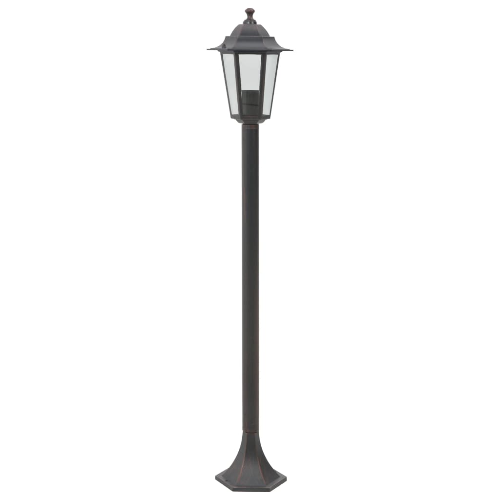Paalverlichting voor tuin E27 110 cm aluminium brons 6 st is nu te koop bij PeponiXL, paradijselijk wonen!