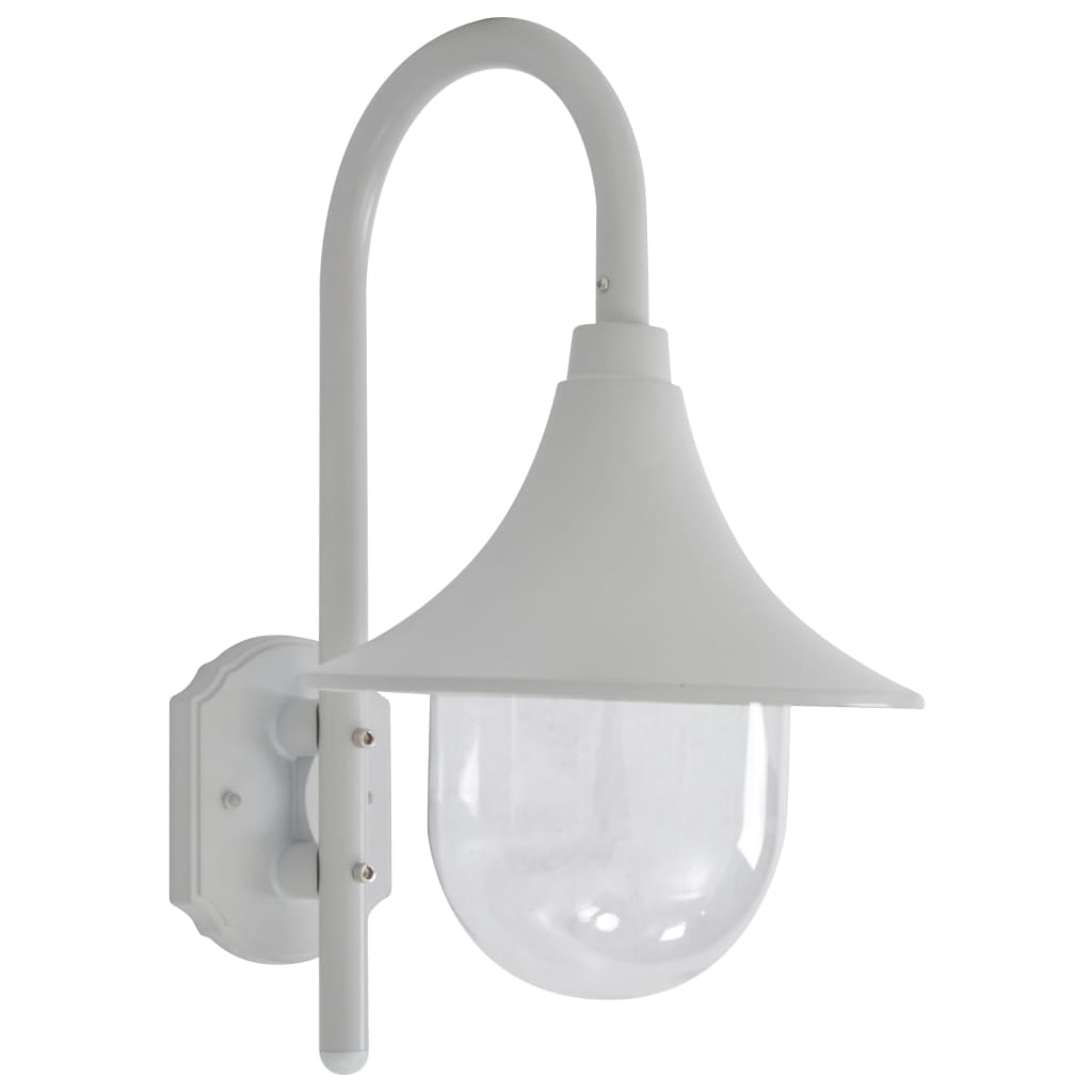 Tuin wandlamp E27 42 cm aluminium wit is nu te koop bij PeponiXL, paradijselijk wonen!