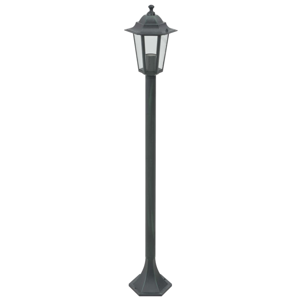 Paalverlichting voor tuin E27 110 cm aluminium donkergroen 6 st is nu te koop bij PeponiXL, paradijselijk wonen!