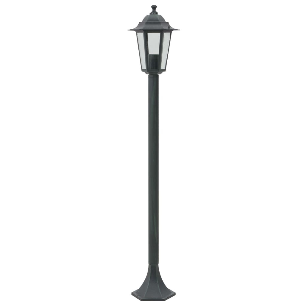 Paalverlichting voor tuin E27 110 cm aluminium donkergroen 6 st is nu te koop bij PeponiXL, paradijselijk wonen!