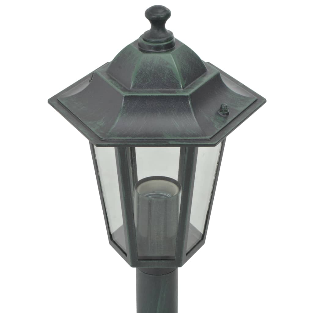 Paalverlichting voor tuin E27 110 cm aluminium donkergroen 6 st is nu te koop bij PeponiXL, paradijselijk wonen!