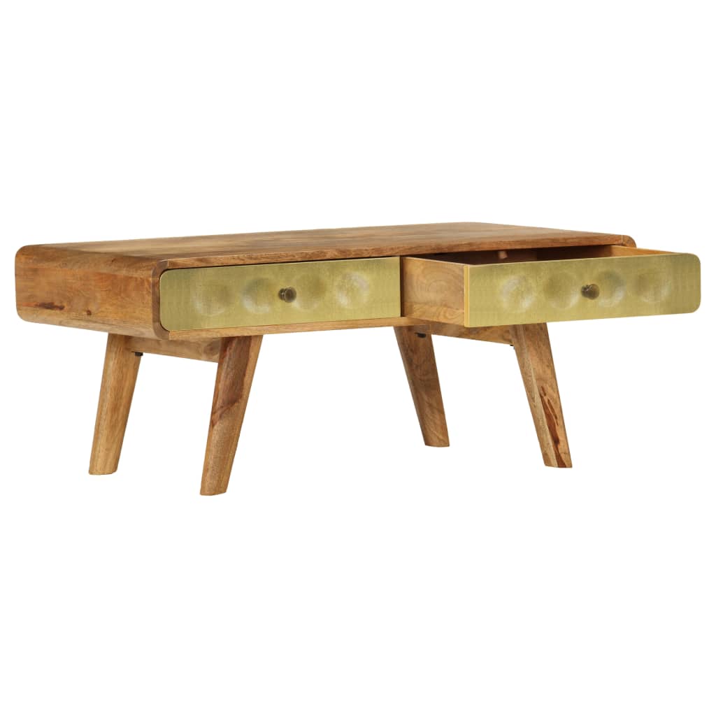 Salontafel 90x50x40 cm massief mangohout is nu te koop bij PeponiXL, paradijselijk wonen!
